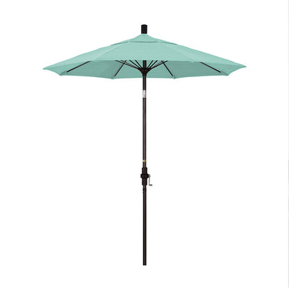 Round Outdoor Patio Umbrella, Fiberglass with Twist Tilt