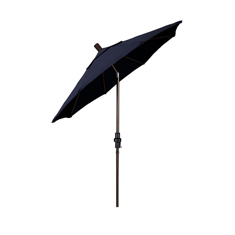 Round Outdoor Patio Umbrella, Fiberglass with Twist Tilt
