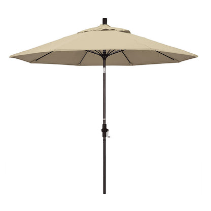 Round Outdoor Patio Umbrella, Fiberglass with Twist Tilt