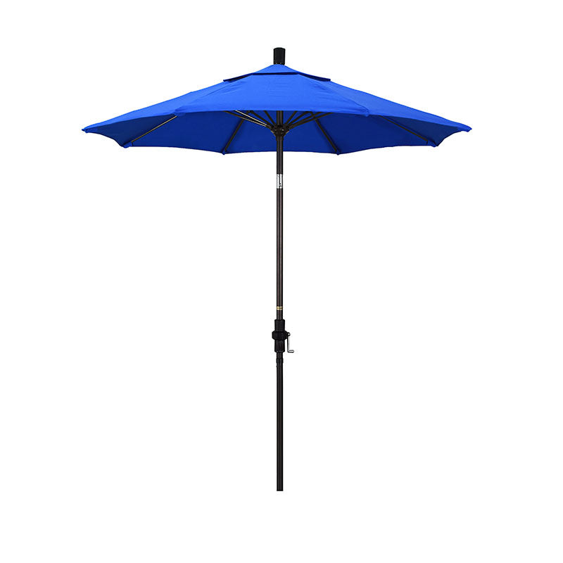 Round Outdoor Patio Umbrella, Fiberglass with Twist Tilt