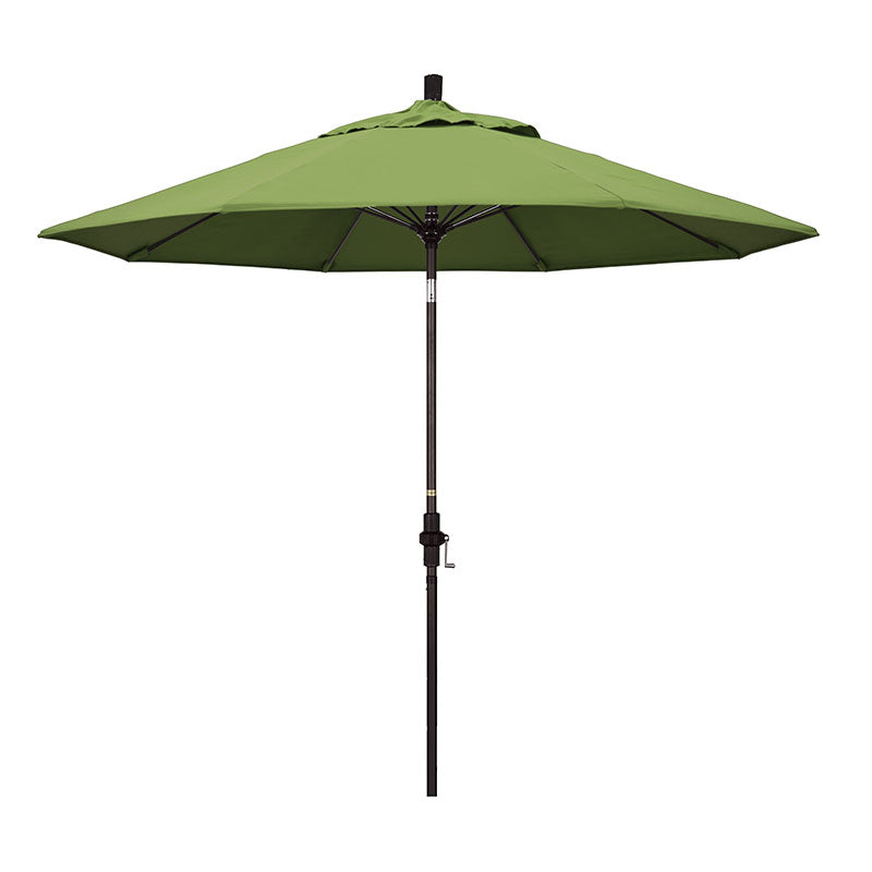 Round Outdoor Patio Umbrella, Fiberglass with Twist Tilt