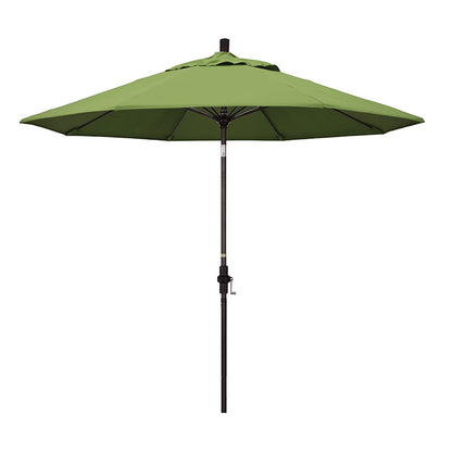 Round Outdoor Patio Umbrella, Fiberglass with Twist Tilt