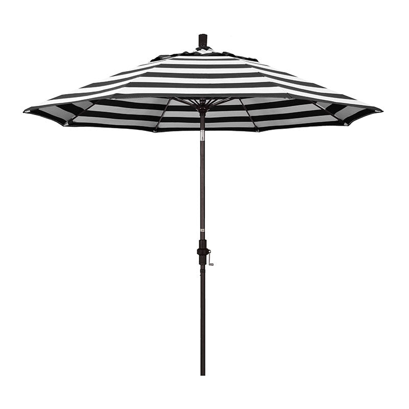 Round Outdoor Patio Umbrella, Fiberglass with Twist Tilt