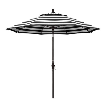 Round Outdoor Patio Umbrella, Fiberglass with Twist Tilt