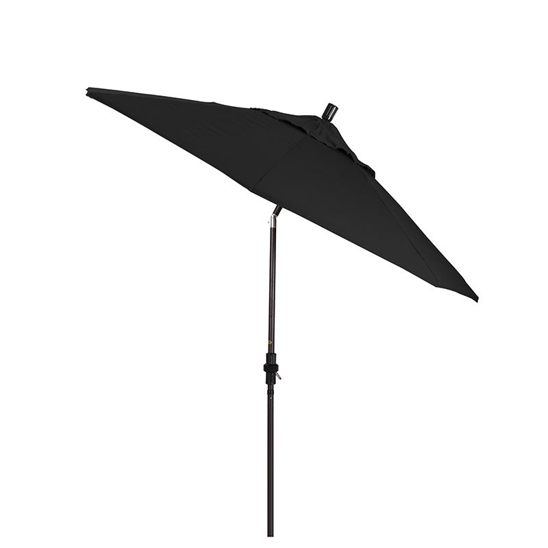 Round Outdoor Patio Umbrella, Fiberglass with Twist Tilt