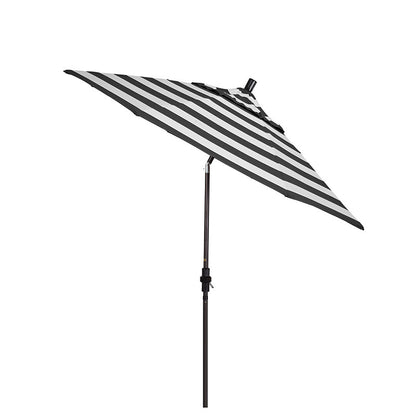 Round Outdoor Patio Umbrella, Fiberglass with Twist Tilt