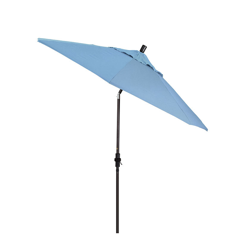 Round Outdoor Patio Umbrella, Fiberglass with Twist Tilt