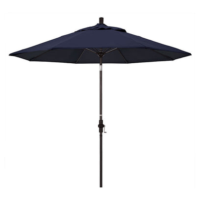 Round Outdoor Patio Umbrella, Fiberglass with Twist Tilt