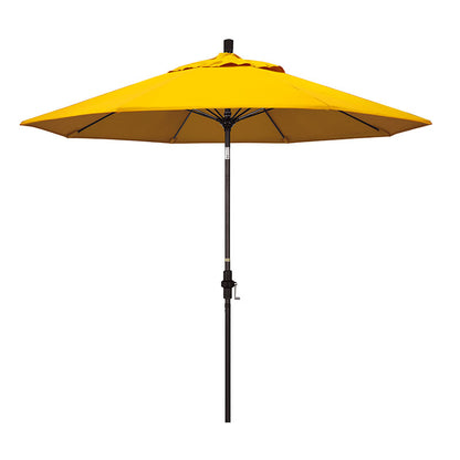 Round Outdoor Patio Umbrella, Fiberglass with Twist Tilt