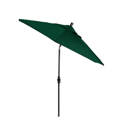 Round Outdoor Patio Umbrella, Fiberglass with Twist Tilt