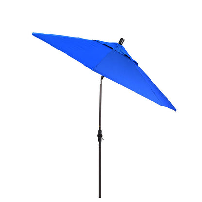 Round Outdoor Patio Umbrella, Fiberglass with Twist Tilt