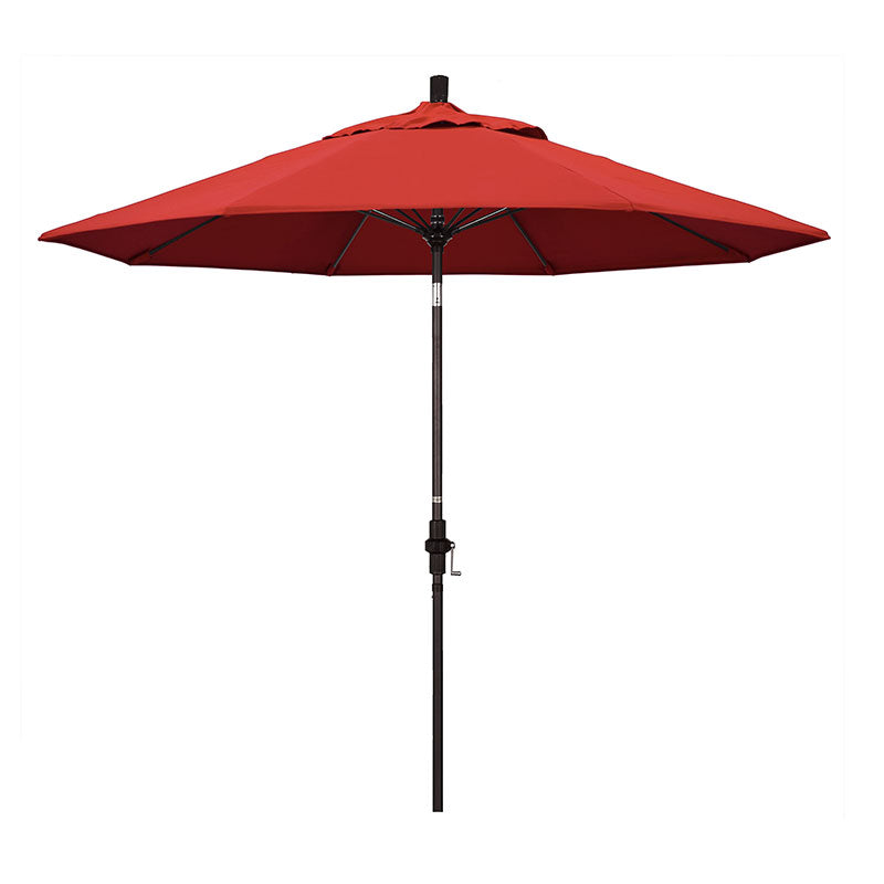 Round Outdoor Patio Umbrella, Fiberglass with Twist Tilt
