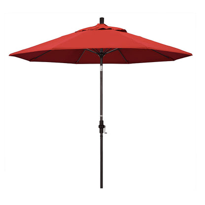 Round Outdoor Patio Umbrella, Fiberglass with Twist Tilt