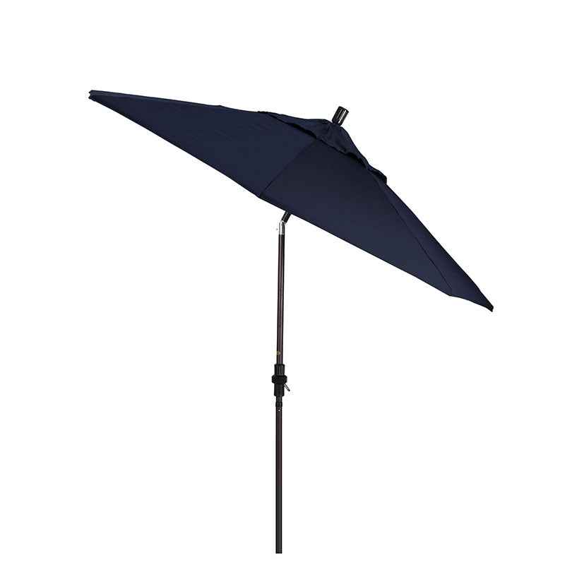 Round Outdoor Patio Umbrella, Fiberglass with Twist Tilt