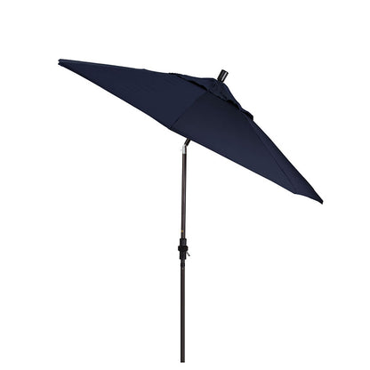 Round Outdoor Patio Umbrella, Fiberglass with Twist Tilt