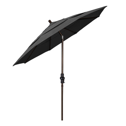 Round Outdoor Patio Umbrella, Fiberglass with Twist Tilt