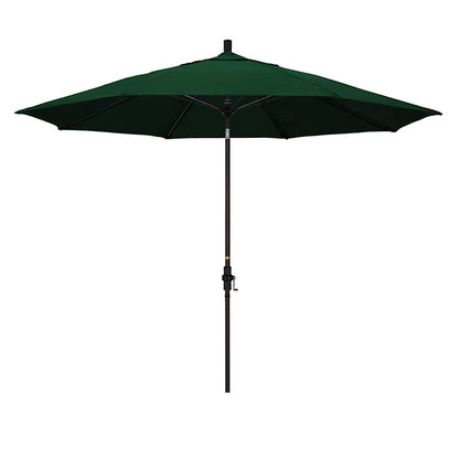 Round Outdoor Patio Umbrella, Fiberglass with Twist Tilt