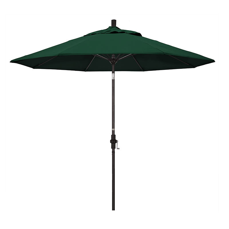 Round Outdoor Patio Umbrella, Fiberglass with Twist Tilt