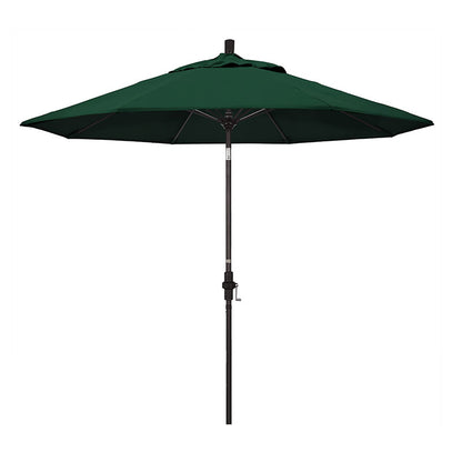 Round Outdoor Patio Umbrella, Fiberglass with Twist Tilt