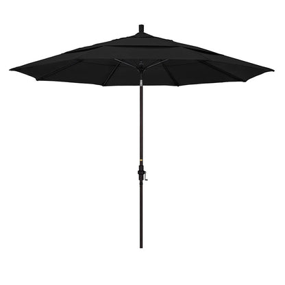 Round Outdoor Patio Umbrella, Fiberglass with Twist Tilt