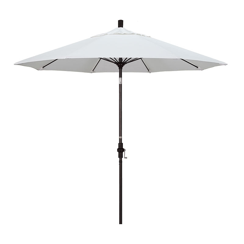 Round Outdoor Patio Umbrella, Fiberglass with Twist Tilt