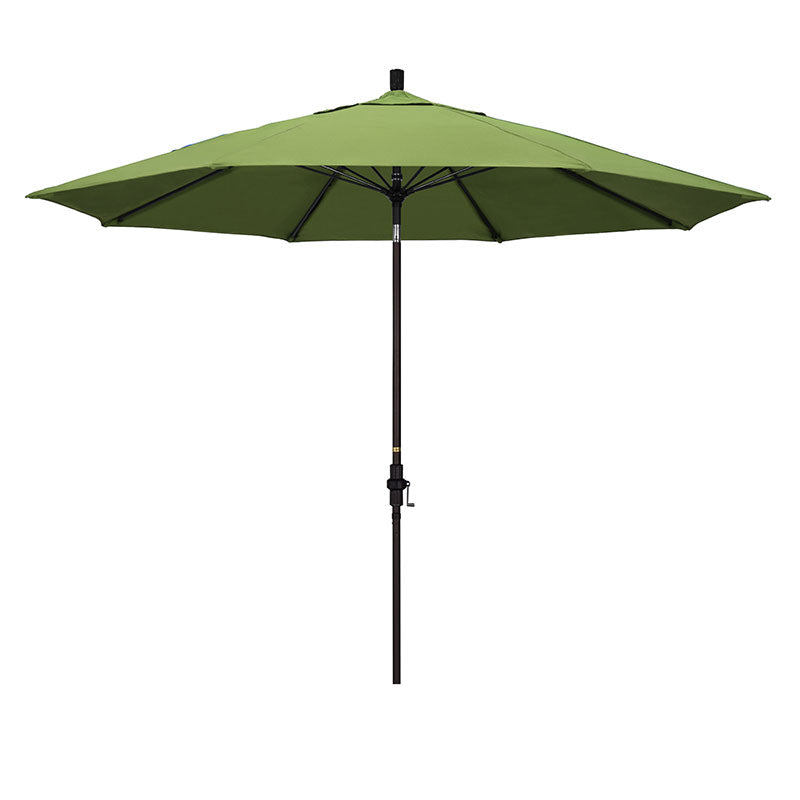 Round Outdoor Patio Umbrella, Fiberglass with Twist Tilt