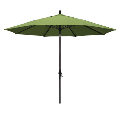 Round Outdoor Patio Umbrella, Fiberglass with Twist Tilt