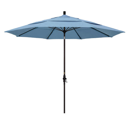 Round Outdoor Patio Umbrella, Fiberglass with Twist Tilt