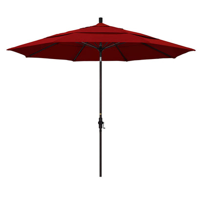 Round Outdoor Patio Umbrella, Fiberglass with Twist Tilt