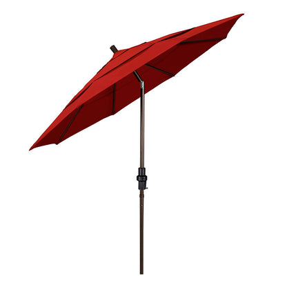 Round Outdoor Patio Umbrella, Fiberglass with Twist Tilt
