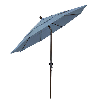 Round Outdoor Patio Umbrella, Fiberglass with Twist Tilt