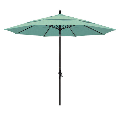 Round Outdoor Patio Umbrella, Fiberglass with Twist Tilt
