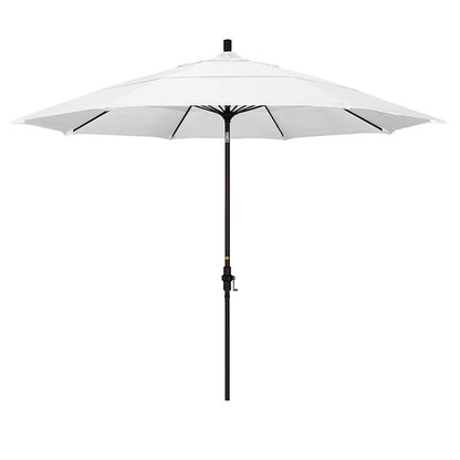 Round Outdoor Patio Umbrella, Fiberglass with Twist Tilt
