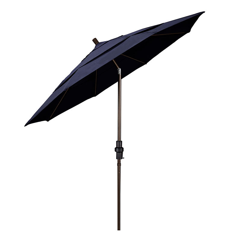 Round Outdoor Patio Umbrella, Fiberglass with Twist Tilt