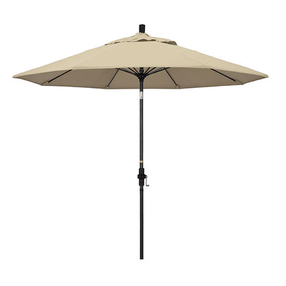Round Outdoor Patio Umbrella, Fiberglass with Twist Tilt
