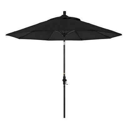 Round Outdoor Patio Umbrella, Fiberglass with Twist Tilt