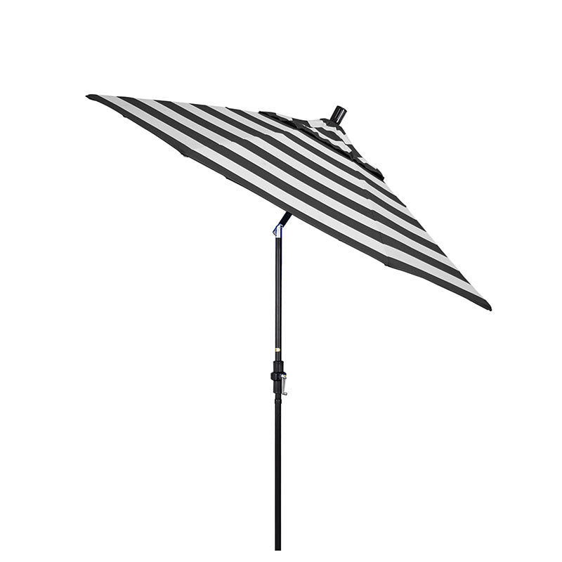 Round Outdoor Patio Umbrella, Fiberglass with Twist Tilt