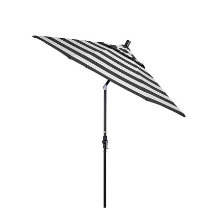 Round Outdoor Patio Umbrella, Fiberglass with Twist Tilt