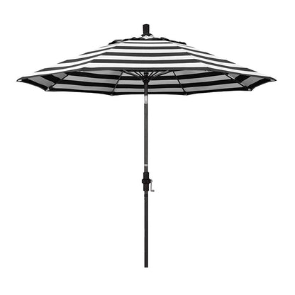 Round Outdoor Patio Umbrella, Fiberglass with Twist Tilt