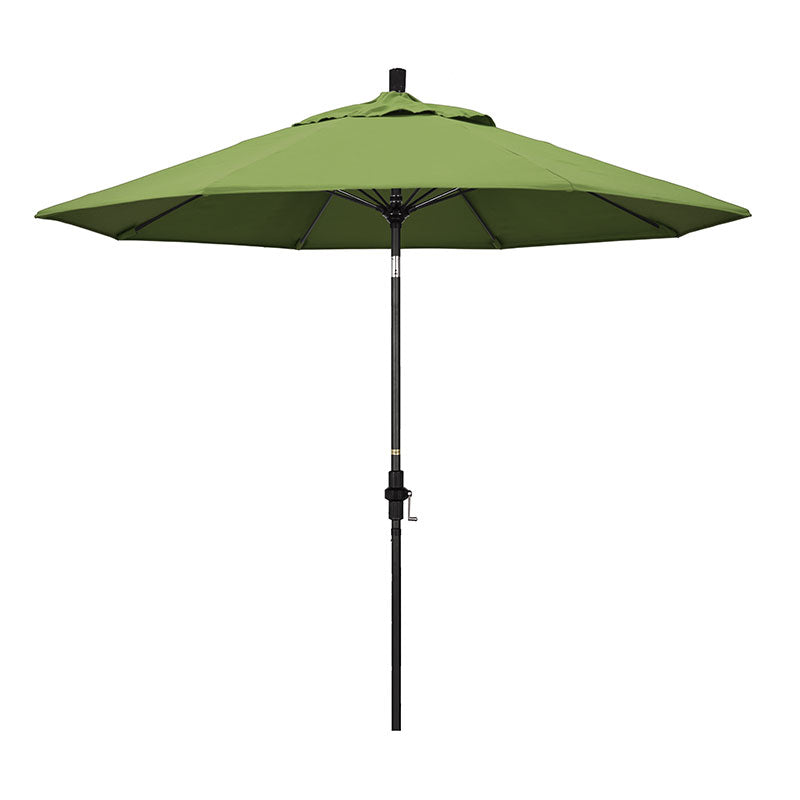 Round Outdoor Patio Umbrella, Fiberglass with Twist Tilt
