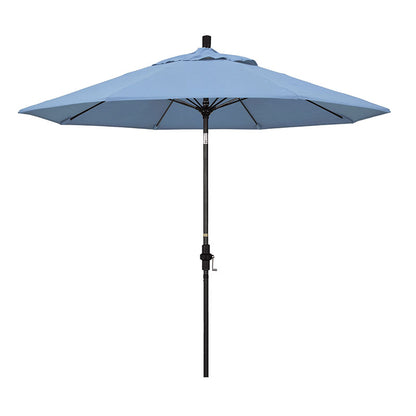 Round Outdoor Patio Umbrella, Fiberglass with Twist Tilt
