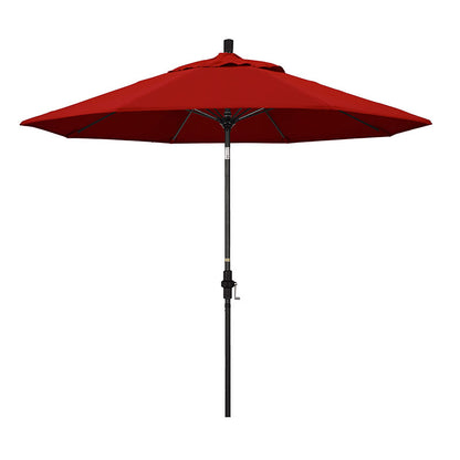 Round Outdoor Patio Umbrella, Fiberglass with Twist Tilt