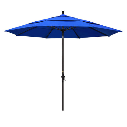 Round Outdoor Patio Umbrella, Fiberglass with Twist Tilt