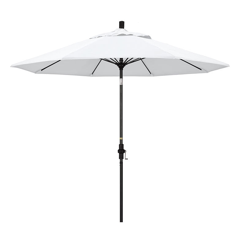 Round Outdoor Patio Umbrella, Fiberglass with Twist Tilt