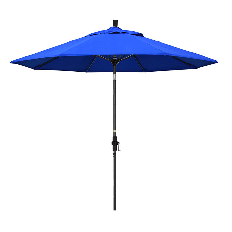 Round Outdoor Patio Umbrella, Fiberglass with Twist Tilt