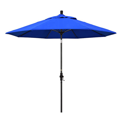 Round Outdoor Patio Umbrella, Fiberglass with Twist Tilt