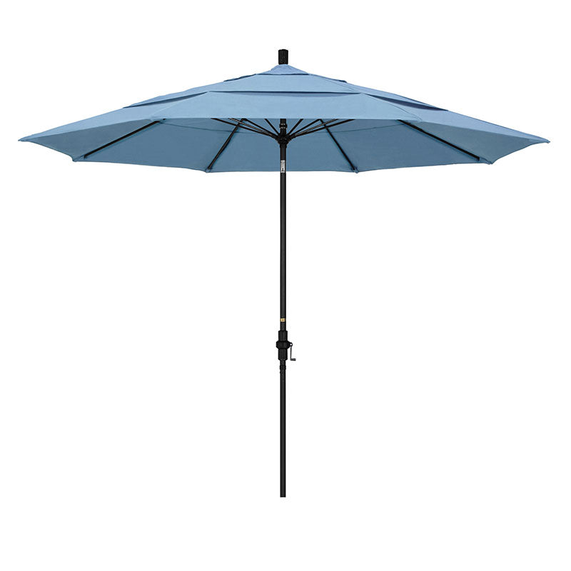 Round Outdoor Patio Umbrella, Fiberglass with Twist Tilt