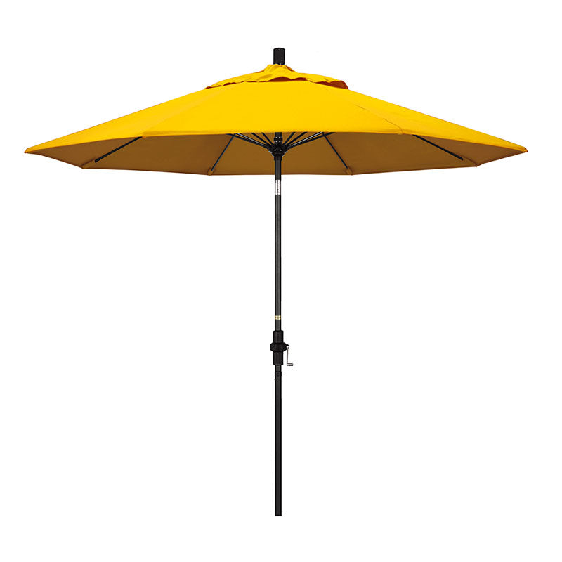 Round Outdoor Patio Umbrella, Fiberglass with Twist Tilt