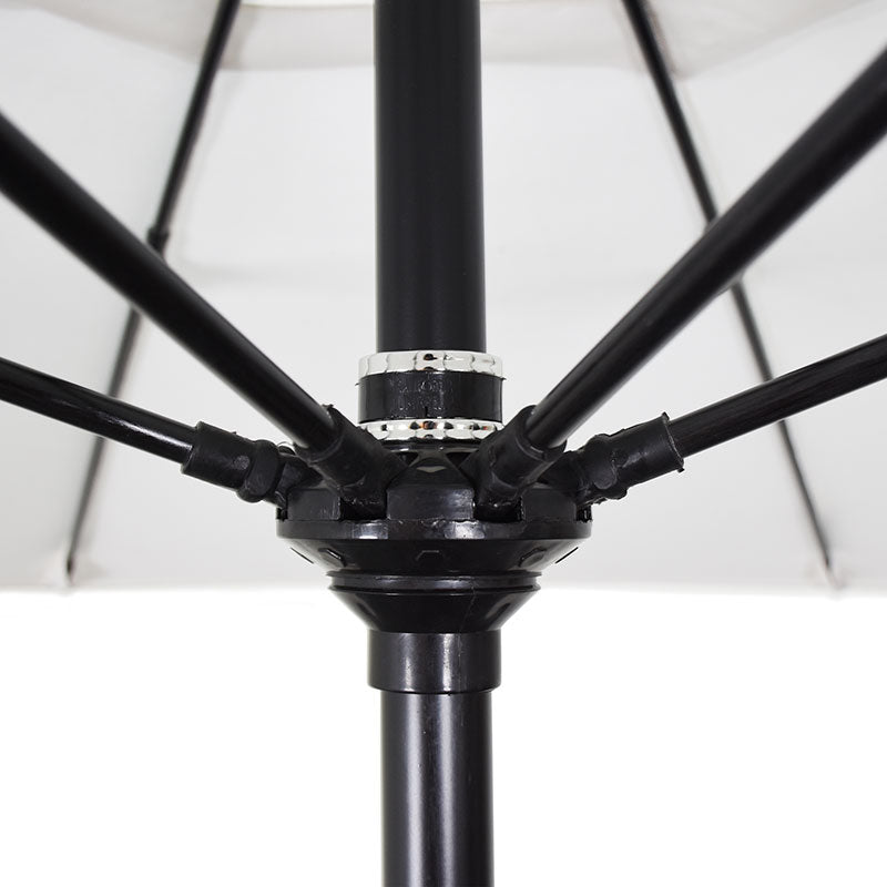 Round Outdoor Patio Umbrella, Fiberglass with Twist Tilt