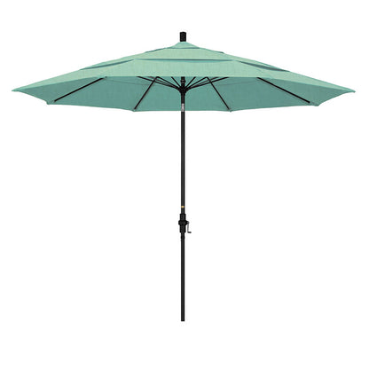Round Outdoor Patio Umbrella, Fiberglass with Twist Tilt